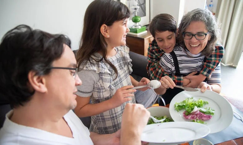 A Family Breakfast with Tension in the Air