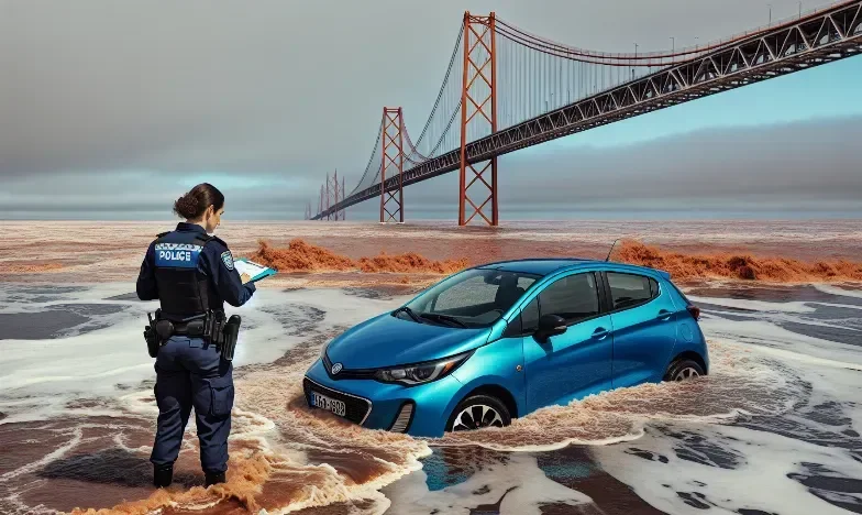 Illegally Parked Car Near Golden Gate Bridge Gets Swept Away by Rising Tide