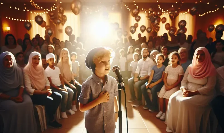 Brave 7-Year-Old Boy Overcomes Illness, Inspires with Heartfelt Song at Family Reunion