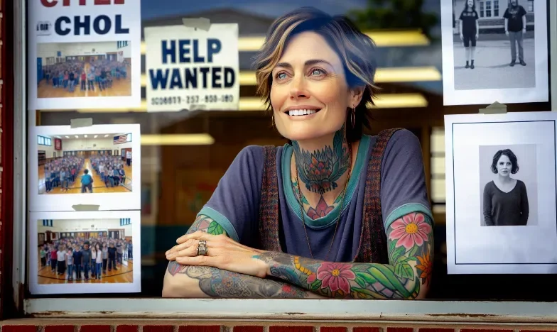 Mom of 3 Is Barred from Kids’ School Due to Her Tattoos & Faces Job Discrimination