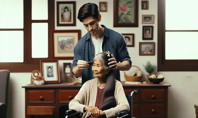 Devoted Husband Learns to Style Wife's Hair After She Loses Mobility